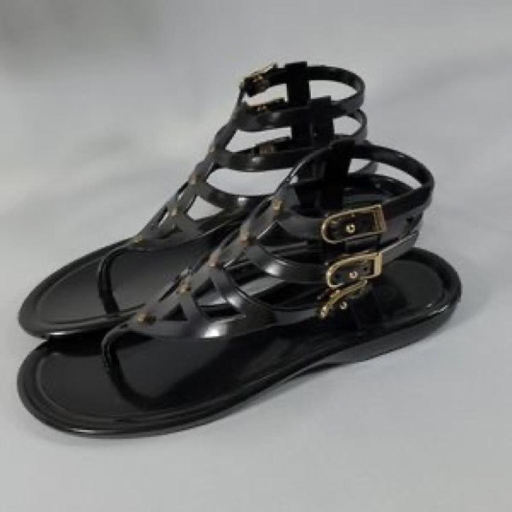 Jimmy Choo Black Jelly Sandals